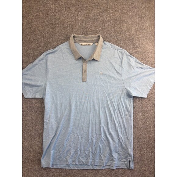 Travis Mathew Other - Travis Mathew Polo Shirt Men's XL Blue Gray Short Sleeve Button Golf Pima Cotton